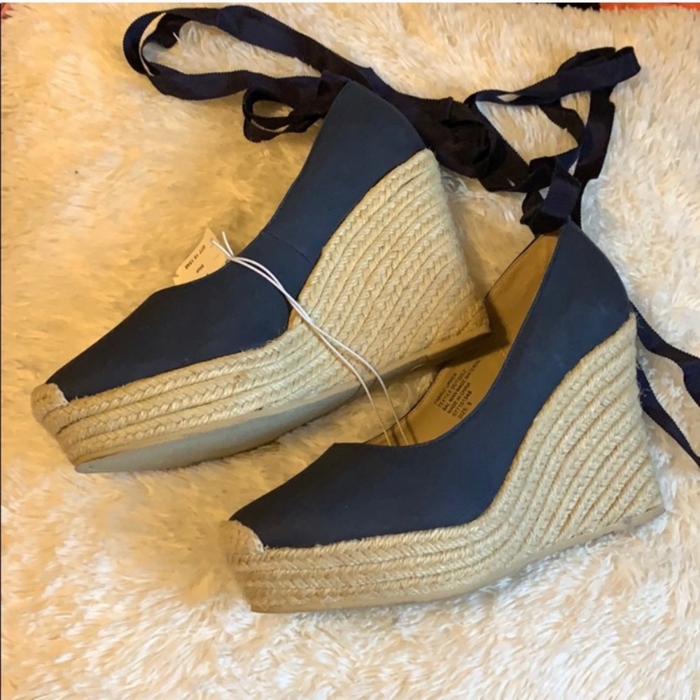 Blue Wedge Heels BRAND NEW Target size 9 heels